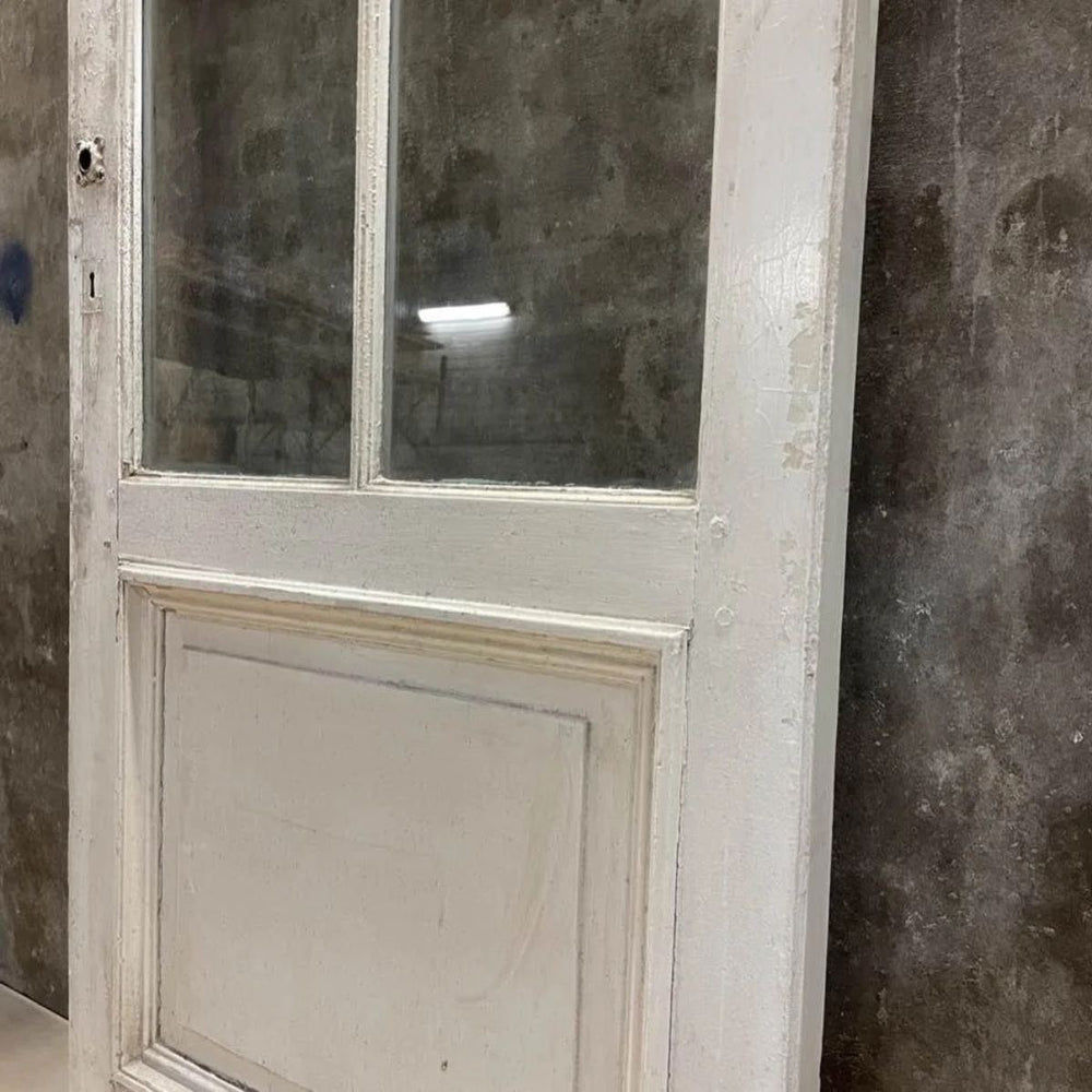 Houten deur met glas