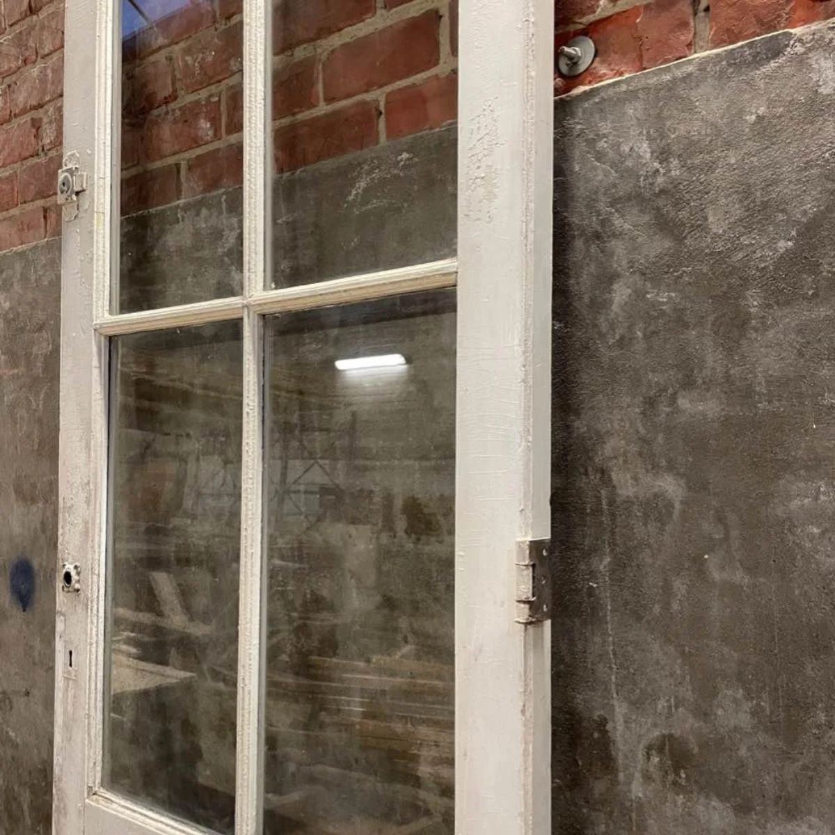 Houten deur met glas