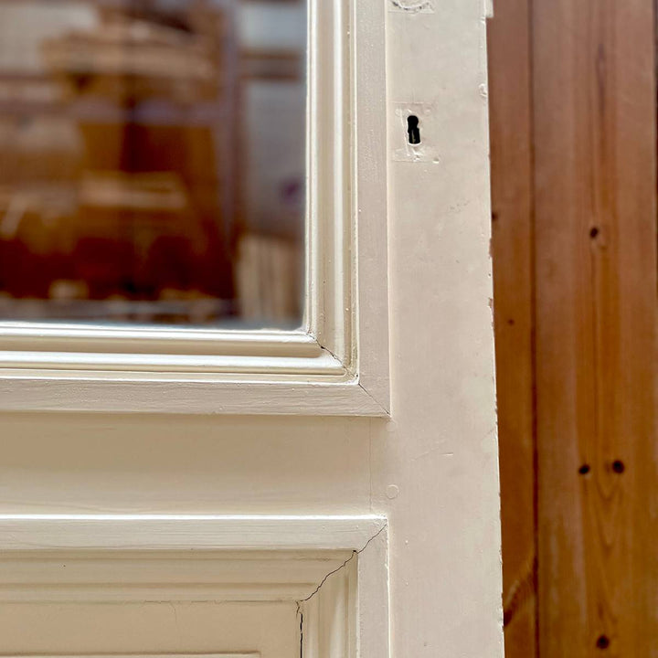 Enkele deur met glas (wit)